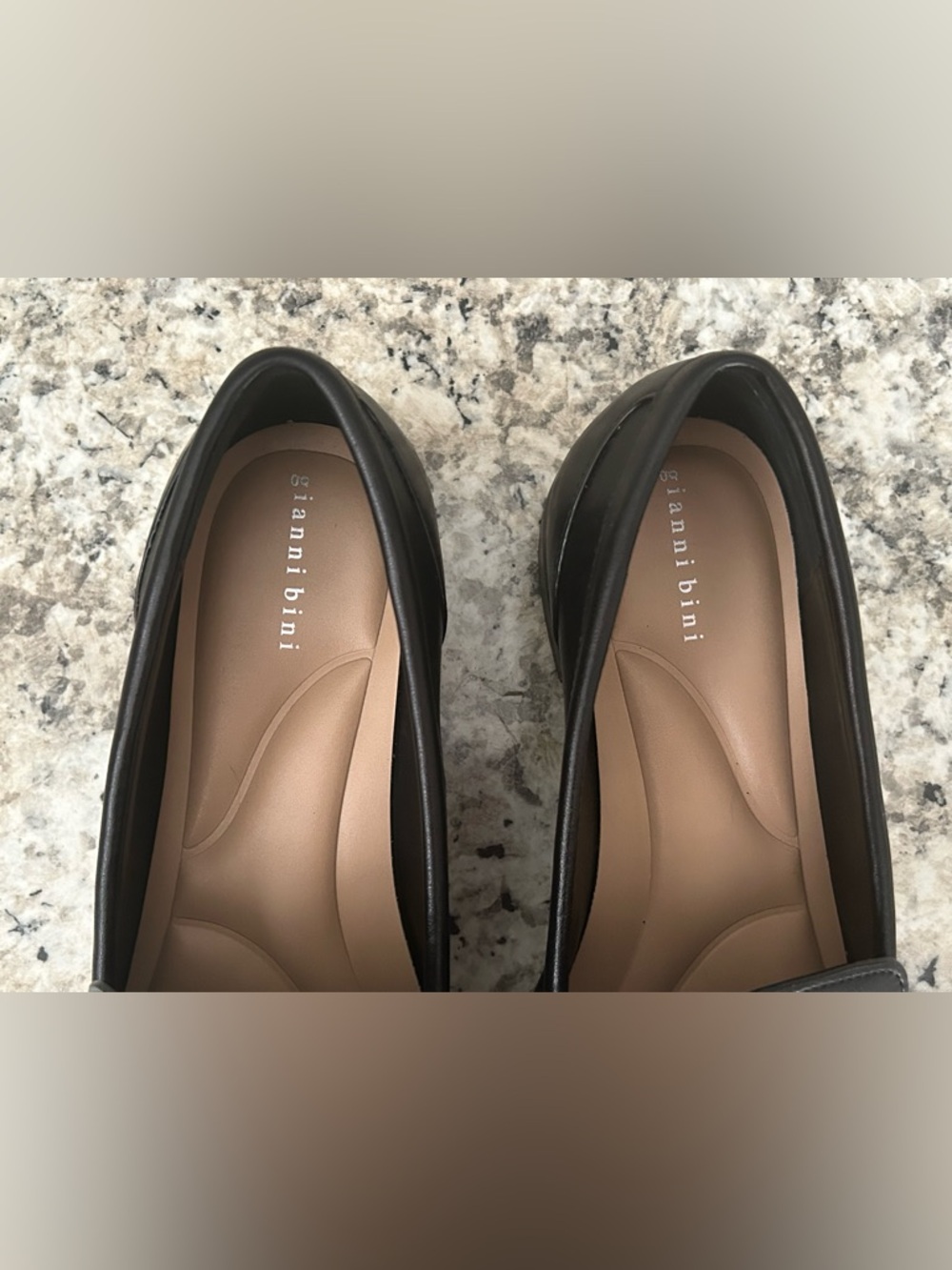 Gianni Bini Bristow Black Leather Rhinestone Braided Loafers Sparkly Size 6.5 - Picture 7 of 12